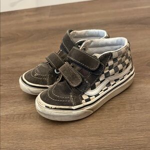 Vans Kids Black and White Checkerboard Sneakers